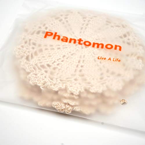 Phantomon 7 Inch Doilies Handmade Round Crochet Cotton Lace Doilies Table Placemats Doilies, Vase Pads Doily, Pack of 4 (Beige) - Image 5