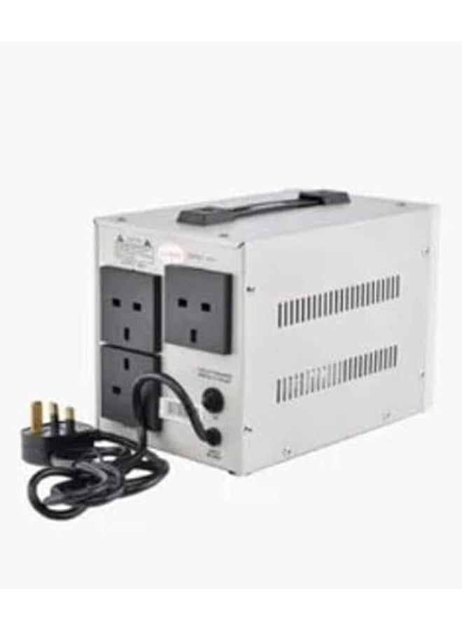 اس اي Shams شمس ياباني: منظم جهد كهربائي دجيتال أوتوماتيكي (تقنية ريلي) 1500 واط / 1.5KW - بـ 3 مخارج (220V & 127V) - مثبت كهرباء حماية فورية للأجهزة - Image 3