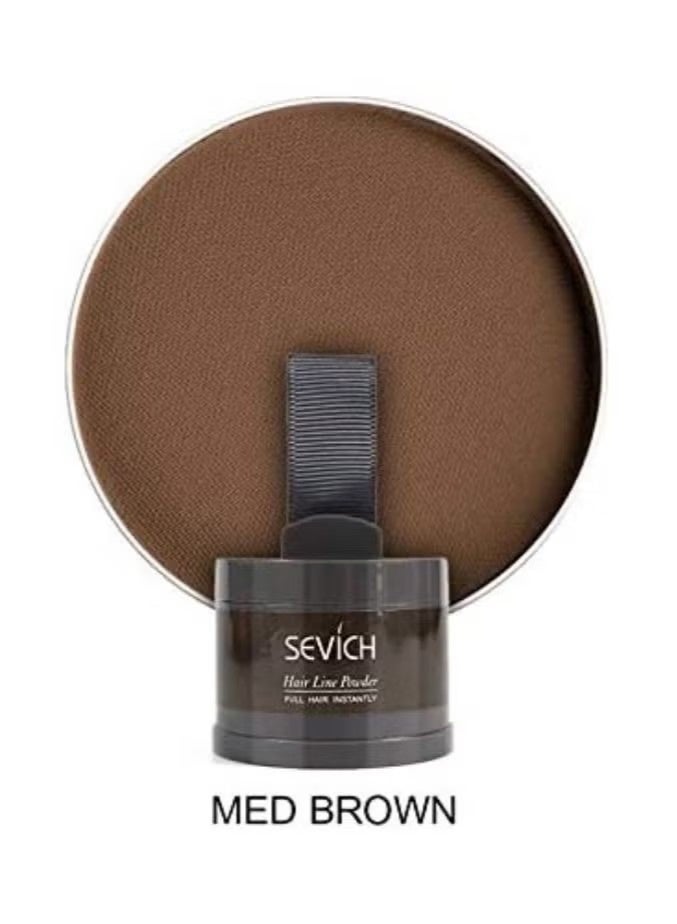 Sevich Instantly Hairline Shadow Hairline Powder Quick Cover Hair Root Concealer Eyebrows & Beard Line Hair Root Touch Up for Thinning Hairline Windproof & Sweatproof (Medium Brown) - Image 3