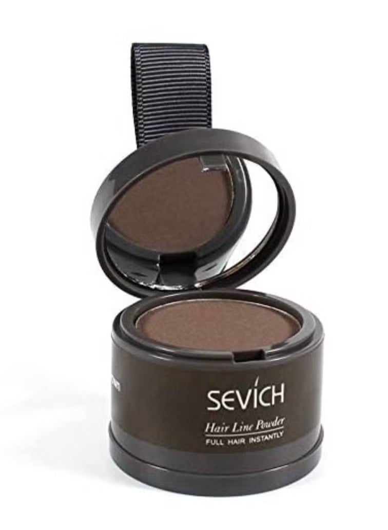 Sevich Instantly Hairline Shadow Hairline Powder Quick Cover Hair Root Concealer Eyebrows & Beard Line Hair Root Touch Up for Thinning Hairline Windproof & Sweatproof (Medium Brown) - Image 1