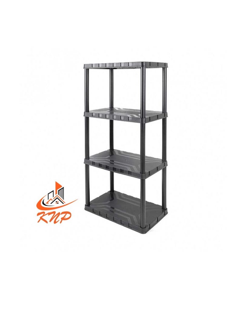 KNP KNP TACTIX 4-TIER PLASTIC SHELF UNIT 56 x 35.6 x 126.2 cm - Image 1