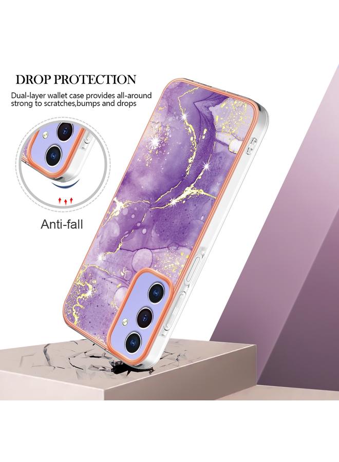 S-TOP Case For Samsung Galaxy A15 5G Electroplating Marble Dual-side IMD Phone Case - Image 3