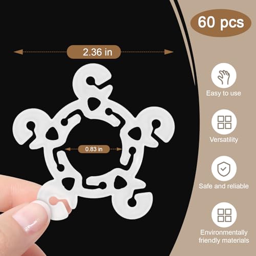 iFlyMars 60 PCS Balloon Clips for Balloon Arch Kit, Column Stand - Reusable Plastic Clips for Party Wedding Baby Shower Decorations - Image 2