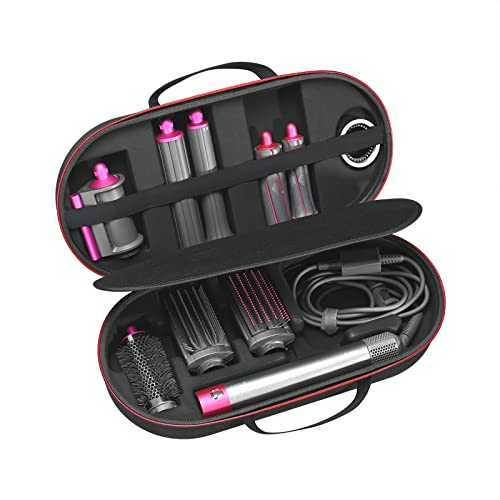 RLSOCO حافظة RLSOCO لجهاز Dyson Airwrap Complete Long/Complete Styler HS08 HS05 HS01، غير متوافقة مع Dyson Airwrap i.d. - تتسع لـ 4 أنابيب طويلة أو قصيرة - سوداء (حافظة فقط، جهاز تصفيف الشعر غير متضمن) - Image 1