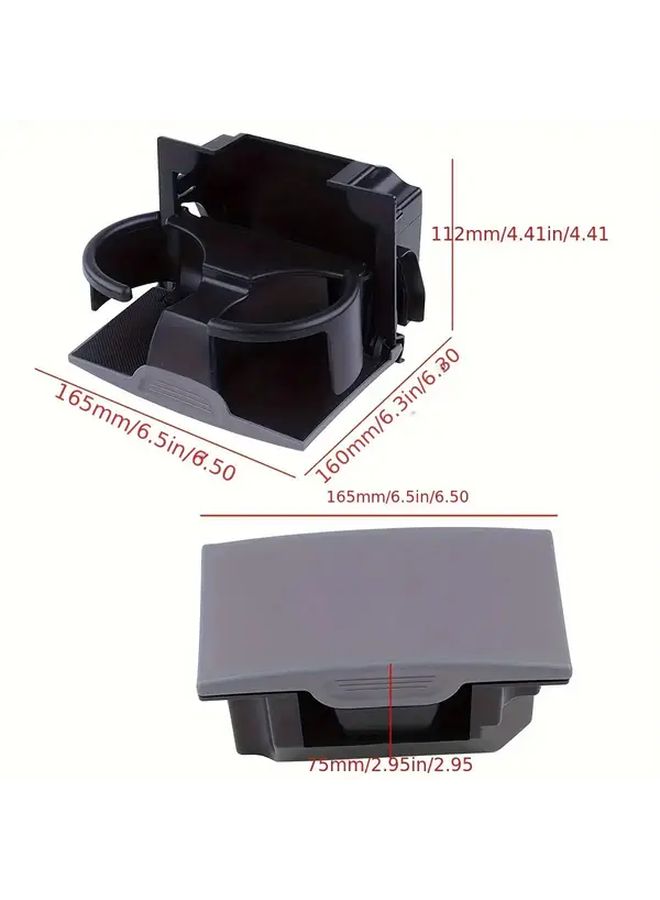 Black Heavy Duty Cup Holder Console For Nissan Pathfinder Xterra Frontier 2005 - Image 3