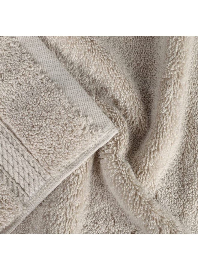 Superior Egyptian Cotton Pile 6 Piece Towel Set, Includes 2 Bath, 2 Hand, 2 Face Towels/Washcloths, Ultra Soft Luxury Towels, Thick Plush Essentials, Guest Bath, Spa, Hotel Bathroom, Stone - Image 4