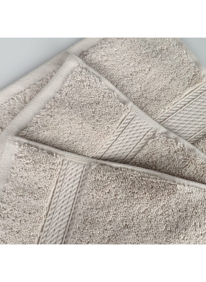 Superior Egyptian Cotton Pile 6 Piece Towel Set, Includes 2 Bath, 2 Hand, 2 Face Towels/Washcloths, Ultra Soft Luxury Towels, Thick Plush Essentials, Guest Bath, Spa, Hotel Bathroom, Stone - Image 5