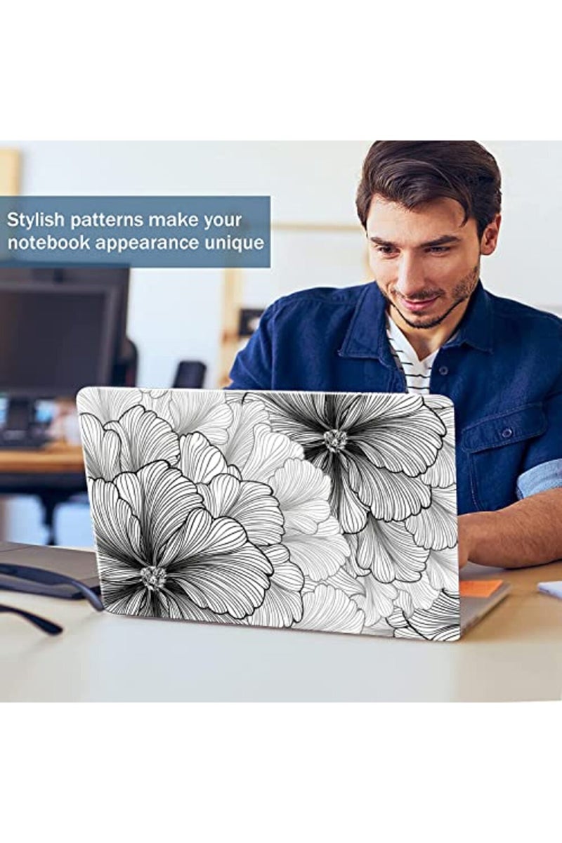 AORTDES 14 15 15.4 15.6 Inches Laptop Skin Sticker Universal Netbook Skin Sticker Reusable Notebook Art Protector Cover (Sketch Flower) - Image 5