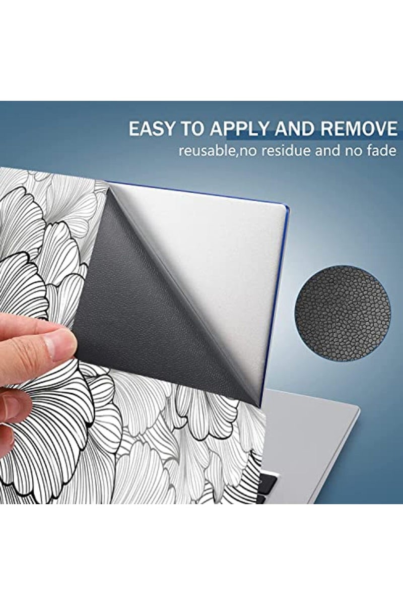 AORTDES 14 15 15.4 15.6 Inches Laptop Skin Sticker Universal Netbook Skin Sticker Reusable Notebook Art Protector Cover (Sketch Flower) - Image 4