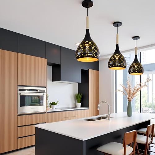 Lyse Decor Hanging Lights for Bedroom, Hanging Lamps for Living Room, Hanging Lights for Restaurants, Jhoomar and Dining Table Lamps (Black and Beige..) - Image 1