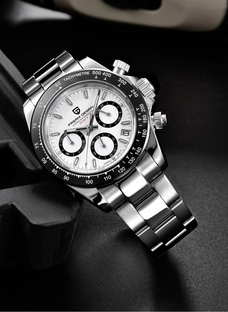 PAGANI DESIGN Men's Quartz Watches, Imported Movement, Waterproof, Stainless Steel Strap, Chronograph, All-Match Fashion, PD1644  - Image 3