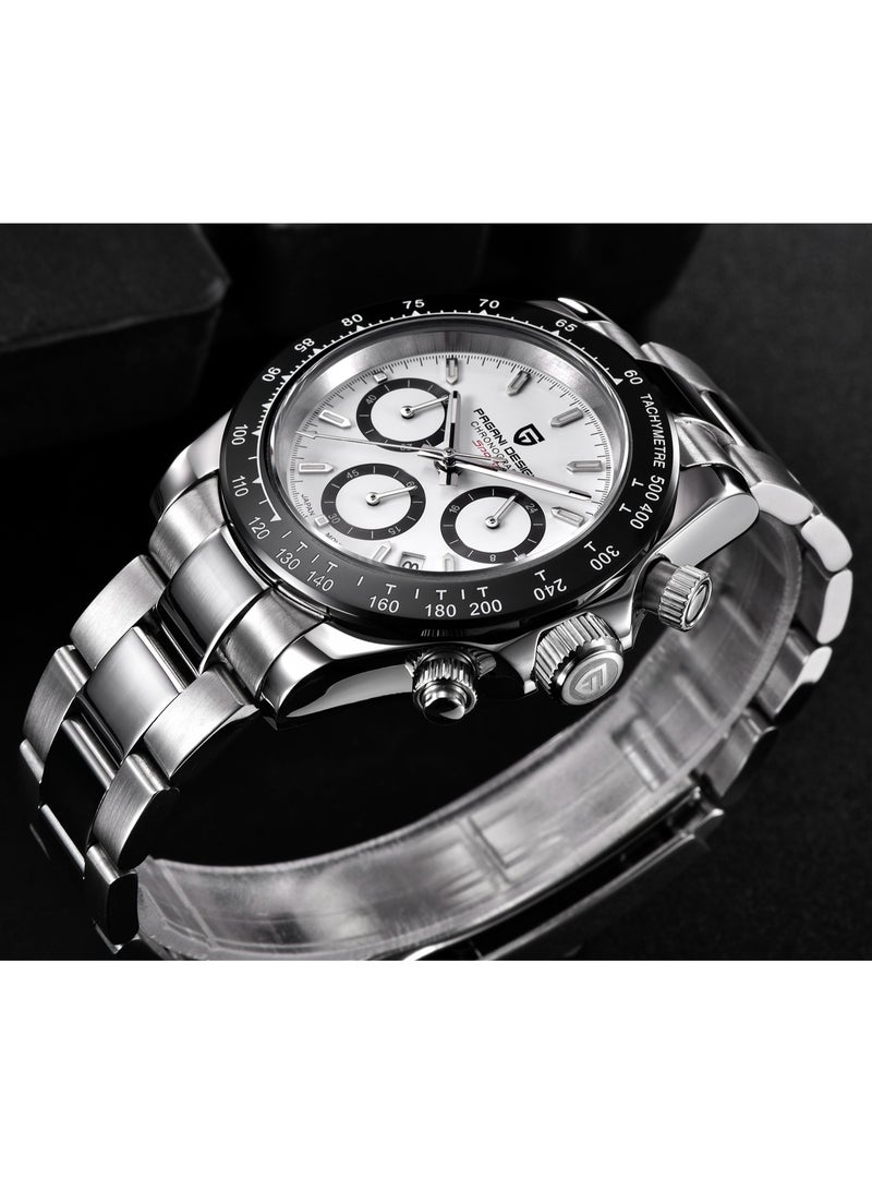 PAGANI DESIGN Men's Quartz Watches, Imported Movement, Waterproof, Stainless Steel Strap, Chronograph, All-Match Fashion, PD1644  - Image 4