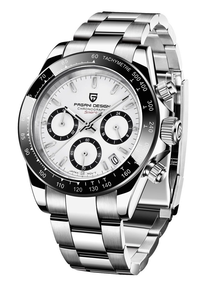 PAGANI DESIGN Men's Quartz Watches, Imported Movement, Waterproof, Stainless Steel Strap, Chronograph, All-Match Fashion, PD1644  - Image 2