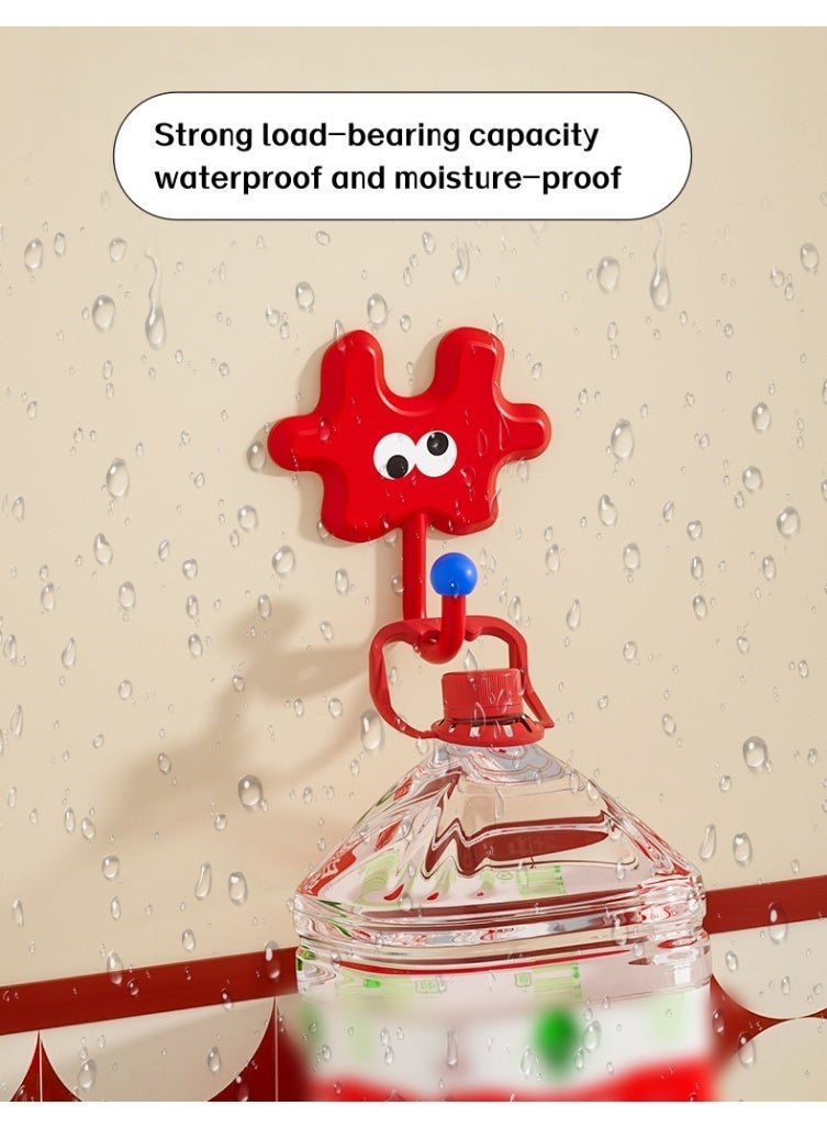 Multifunctional No-Drill Adhesive Hooks, Strong Wall Hooks, Traceless Waterproof Sticky Hooks for Kitchen Bathroom Home - Image 1