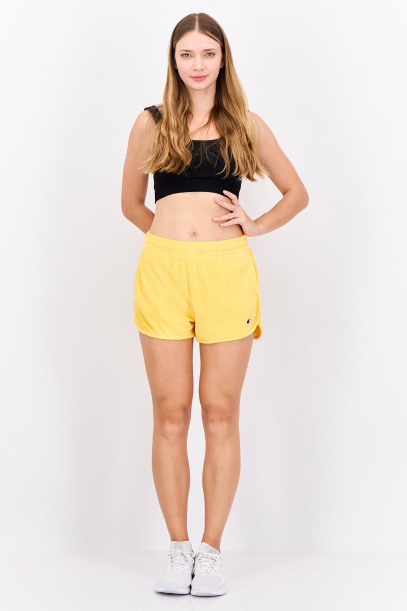 Champion Women Sportswear Fit Outdoor Shorts, Yellow - Image 4
