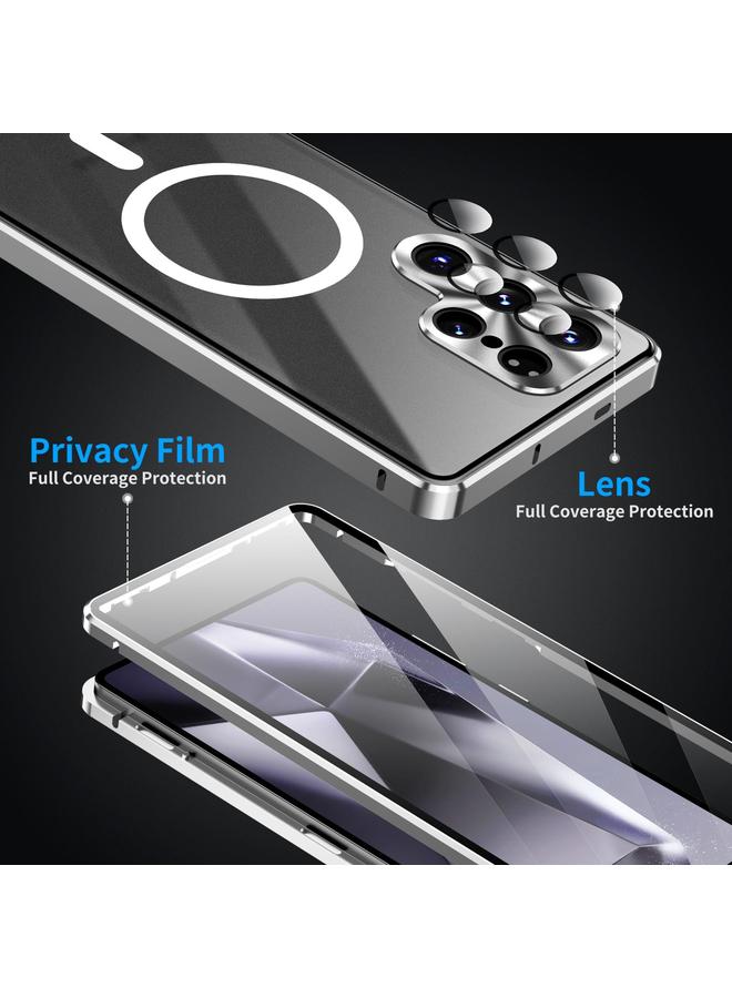S-TOP Case For Samsung Galaxy S25 Ultra 5G HD Full Cover Magsafe Magnetic Metal Tempered Glass Phone Case - Image 2