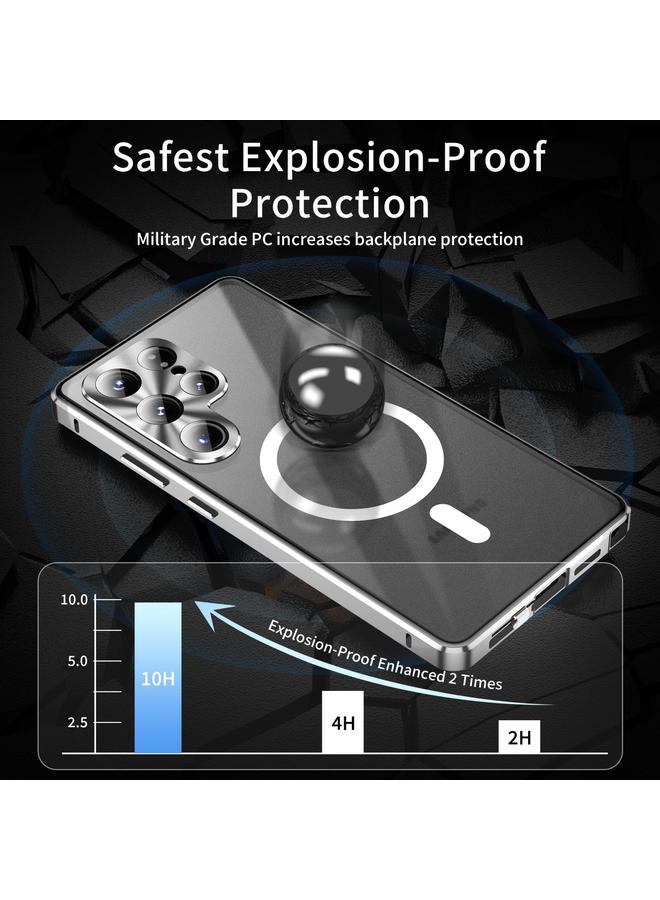 S-TOP Case For Samsung Galaxy S25 Ultra 5G HD Full Cover Magsafe Magnetic Metal Tempered Glass Phone Case - Image 4