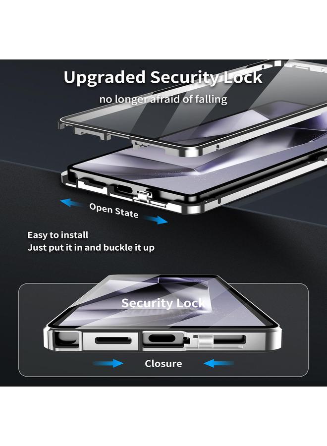 S-TOP Case For Samsung Galaxy S25 Ultra 5G HD Full Cover Magsafe Magnetic Metal Tempered Glass Phone Case - Image 3