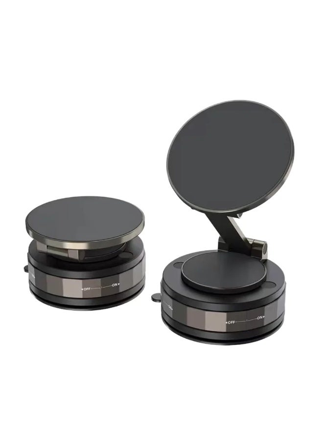 360° Magnetic Car Phone Holder | Strong Suction Dashboard & Windshield Mount | MagSafe Compatible Car Mount for iPhone & All Smartphones | Universal Mobile Stand