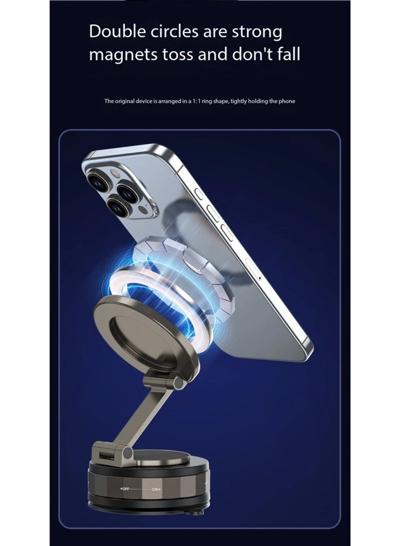 SolidX 360° Magnetic Car Phone Holder | Strong Suction Dashboard & Windshield Mount | MagSafe Compatible Car Mount for iPhone & All Smartphones | Universal Mobile Stand - Image 2