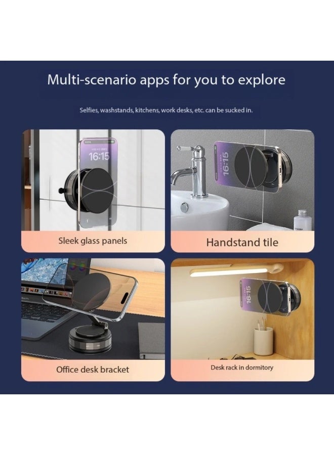 SolidX 360° Magnetic Car Phone Holder | Strong Suction Dashboard & Windshield Mount | MagSafe Compatible Car Mount for iPhone & All Smartphones | Universal Mobile Stand - Image 3