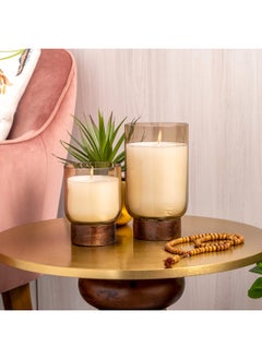 Sense Glass Jar Candle With Fragrance Oud Gold Fragrance   10.16*18.4 cm  - Image 1
