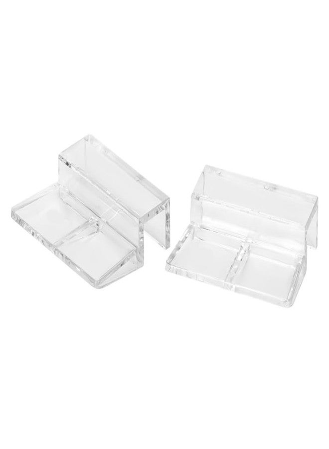 Chiffonade 20Pcs Aquarium Glass Cover Holder Transparent Edge Mount Bracket Acrylic Clip Support for Fish Tank Hoods for Filter and Lamp Frame(10mm) - Image 1