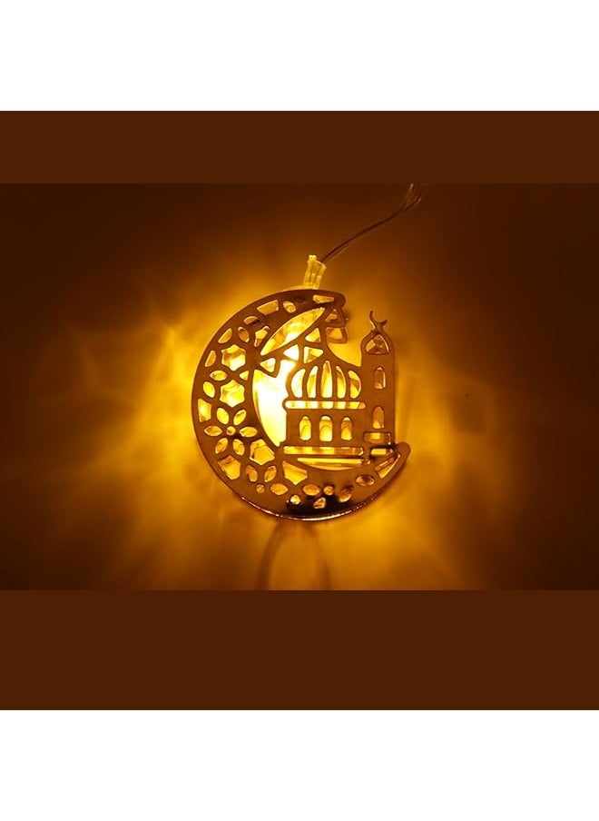 The Bros Ramadan String Lights,Battery Operated Eid String Light, Star Fairy String Lights for Eid Festival Christmas Bedroom Garden Decorations, (2m/S2, Warm White)  - Image 1