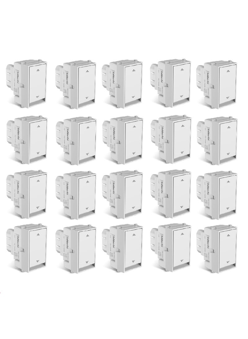 GOLD MEDAL Goldmedal Air Aero 10 Ampere Two way Switch White Pack of 20  - Image 1