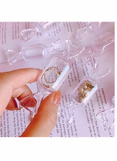 KASTWAVE Candy Box, Small Plastic Containers, with Lids, Candy Shaped Jewelry Box Mini Clear Jewelry Case for Storage of Small Items, Jewelry, Pills, Pack of 10  - Image 3