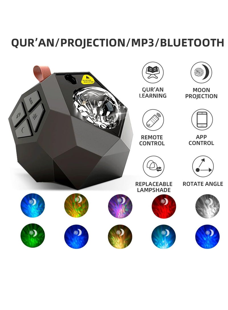 ELTRAZONE Galaxy Projector Quran Speaker – SQ959 Moonlight Night Projector for a Soothing Atmosphere - Image 2