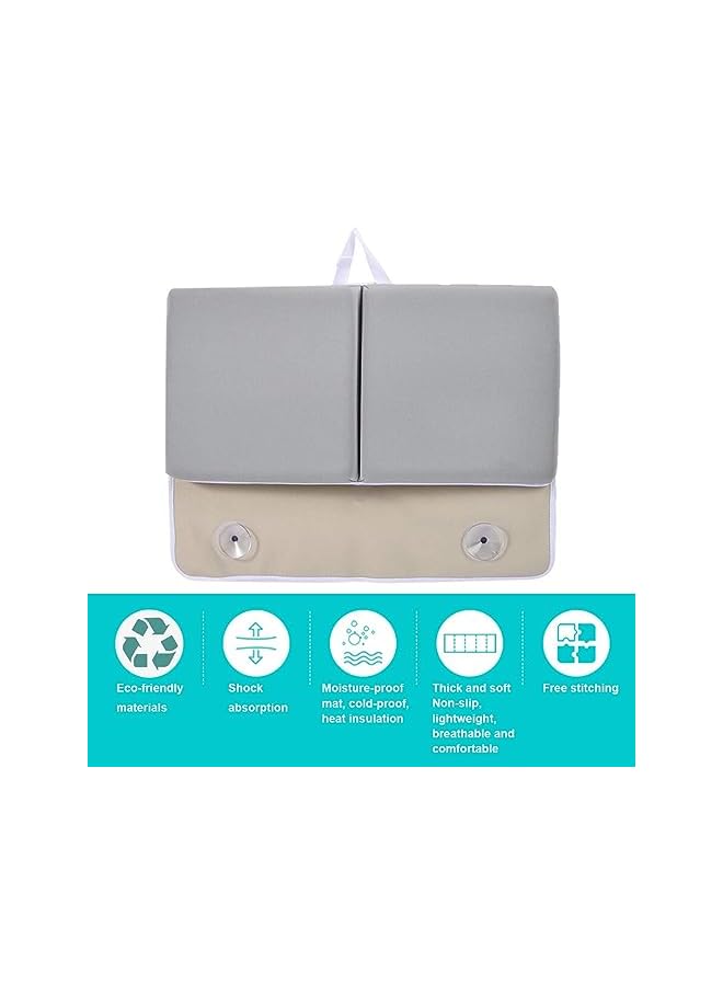 Excefore طقم وسادة ركبة وحامل كوع للاسترخاء في الحمام وسادة رغوة للركوع في الحمام وسادة رغوة نيوبرين للركوع في الحمام لاستحمام الطفل مع تخزين ألعاب الحمام لحوض الاستحمام سميكة وناعمة سريعة الجفاف وغير قابلة للانزلاق - Image 3