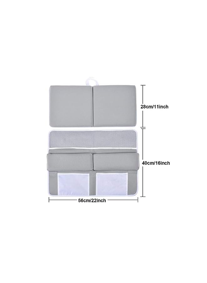 Excefore طقم وسادة ركبة وحامل كوع للاسترخاء في الحمام وسادة رغوة للركوع في الحمام وسادة رغوة نيوبرين للركوع في الحمام لاستحمام الطفل مع تخزين ألعاب الحمام لحوض الاستحمام سميكة وناعمة سريعة الجفاف وغير قابلة للانزلاق - Image 4