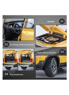 Toyland 1:24 Scale Alloy SUV Model Car – Die-Cast Toy with Lights, Sounds & Pull-Back Action  - Image 3