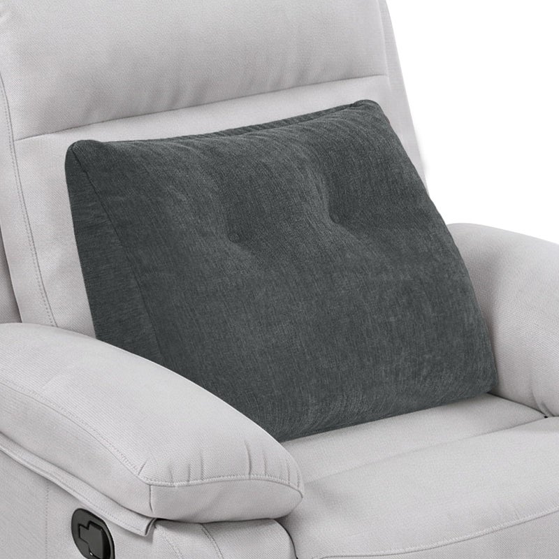 TANYOO Back Support Pillow for Recliner Soft Dual Layer Lumbar Support Pillow with Memory Foam Shreds Ergonomic Orthopedic Couch Back Cushions for Elderly Lower Back Pain Relief Dark Grey - Image 2