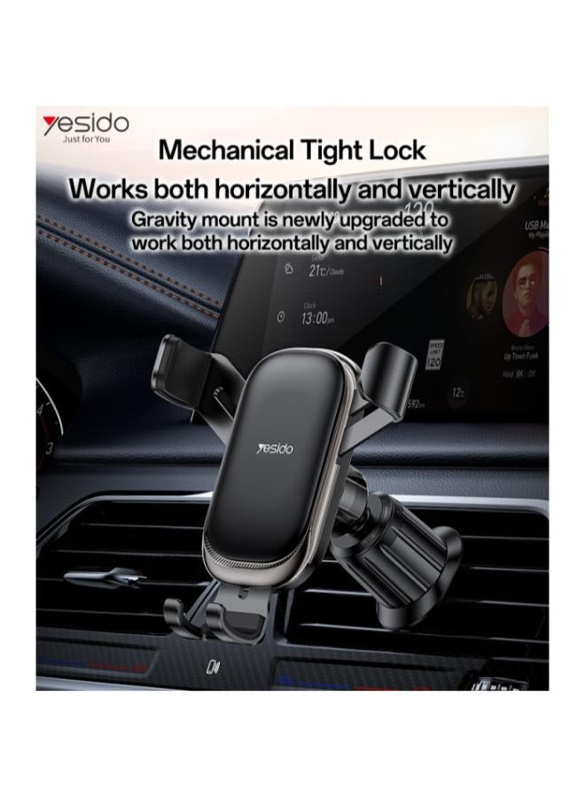 Yesido C247 360°View Angle Horizontal And Vertical Mechanical Tight Lock Cross-screen Gravity Phone Holder - Image 2