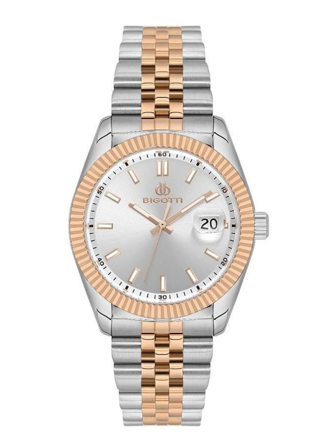 Bigotti - Quotidiano Men Watch | Stainless SteelBrass Case | Analog | Round Dial | Mineral Glass | Japanese Quartz | Water Resistant 50 Meters - Image 1