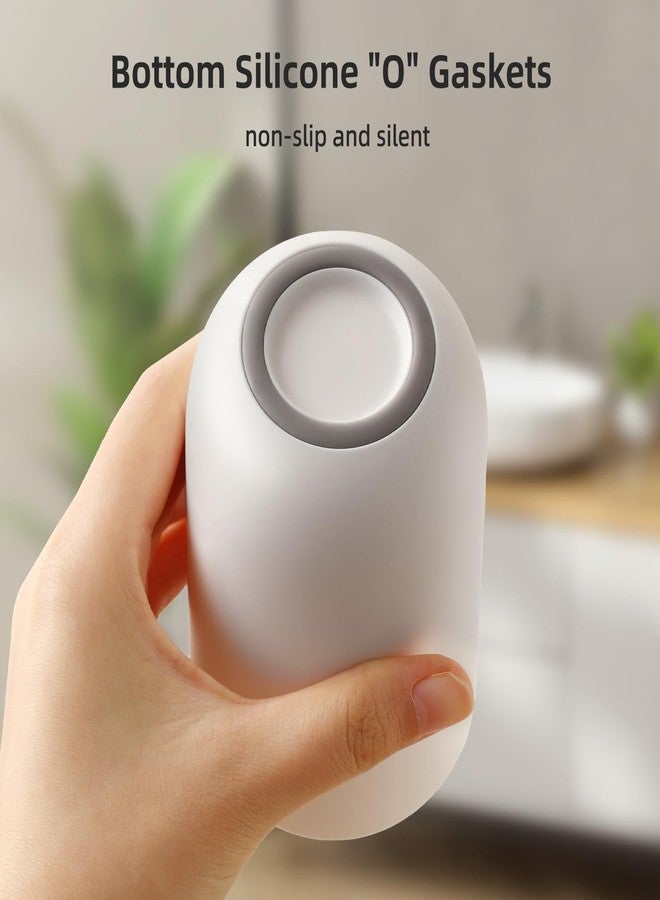 MOPMS Toothbrush Cup 13oz 380ml, Unbreakable Reusable Bathroom Tumbler 2Pcs, Non-Slip Plastic Bathroom Cup Toothbrush Holders for Bathroom White - Image 3
