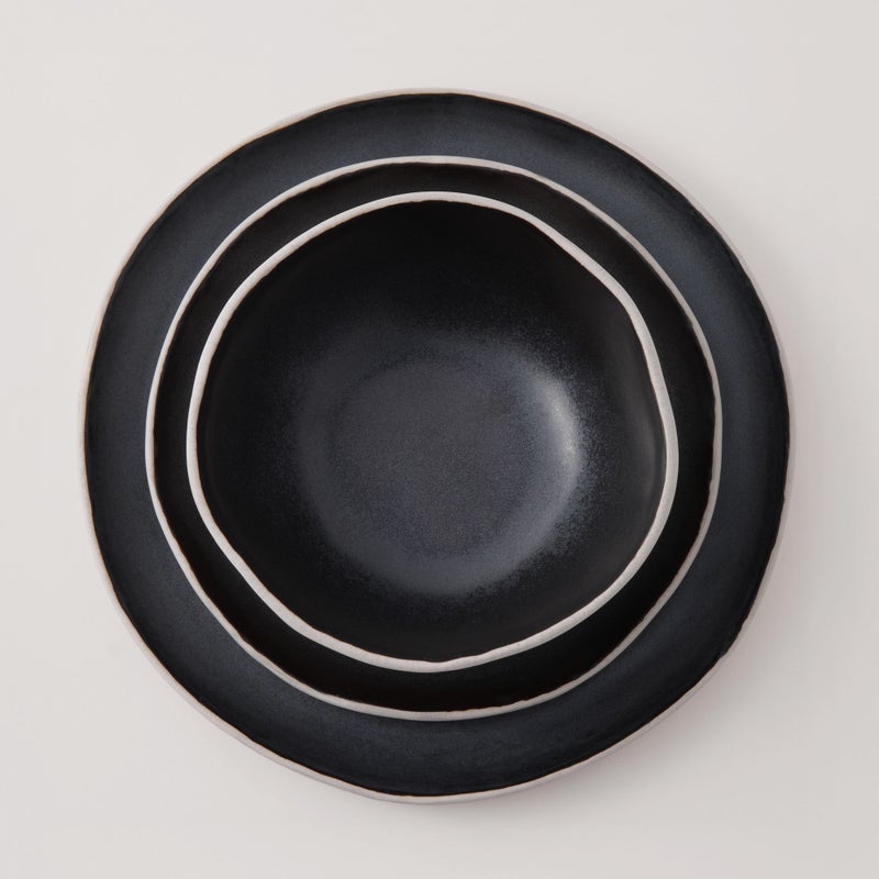 La Mesa Porcelain 12Pcs Dinner Set, Grey - Image 2