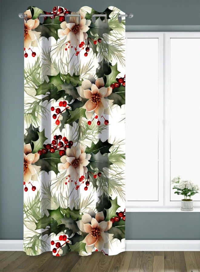 OnlyOne1 Merry Christmas Curtain | LongCrush/Polyester Decorative Window & Door Drape | Festive, Party Decoration Curtain for Living Room, Bedroom, Kids Room & Home Decor | Size 9ft_14 | Single Piece - Image 1