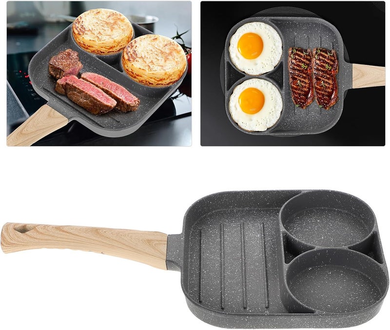 Nonstick Omelette Frying Pan 8-inch Mini Egg Fry Pan with Heat-resistant Handle, Gas and Induction Compatible for Home Breakfast Cooking - Image 5