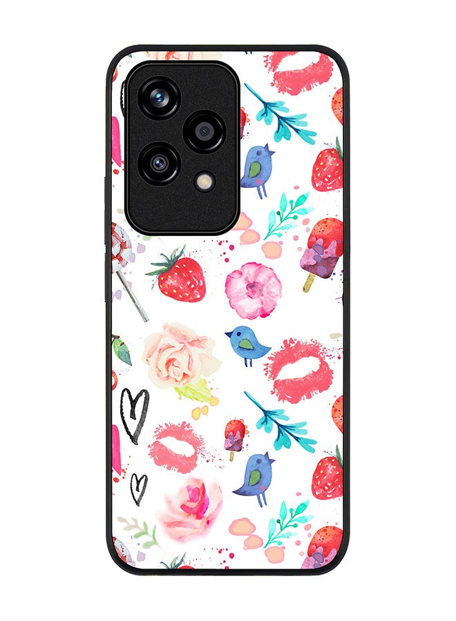 Stylizedd Rugged Black edge case for Honor 200 Lite, Slim fit Soft Case Flexible Rubber Edges Anti Drop TPU Gel Thin Cover -  Summer Fever  - Image 1