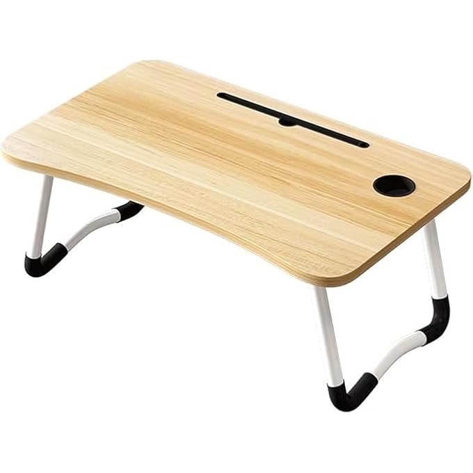 TUFF Portable Folding Laptop Desk for Bed  Sofa  Adjustable Lap Tray Notebook Stand with Tablet  Cup Holder  NonSlip Legs  Foldable MultiPurpose Table for Working Studying Reading and Camping - Image 2