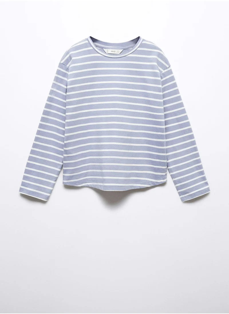 مانجو Kids Stripe Crew Neck T-Shirt