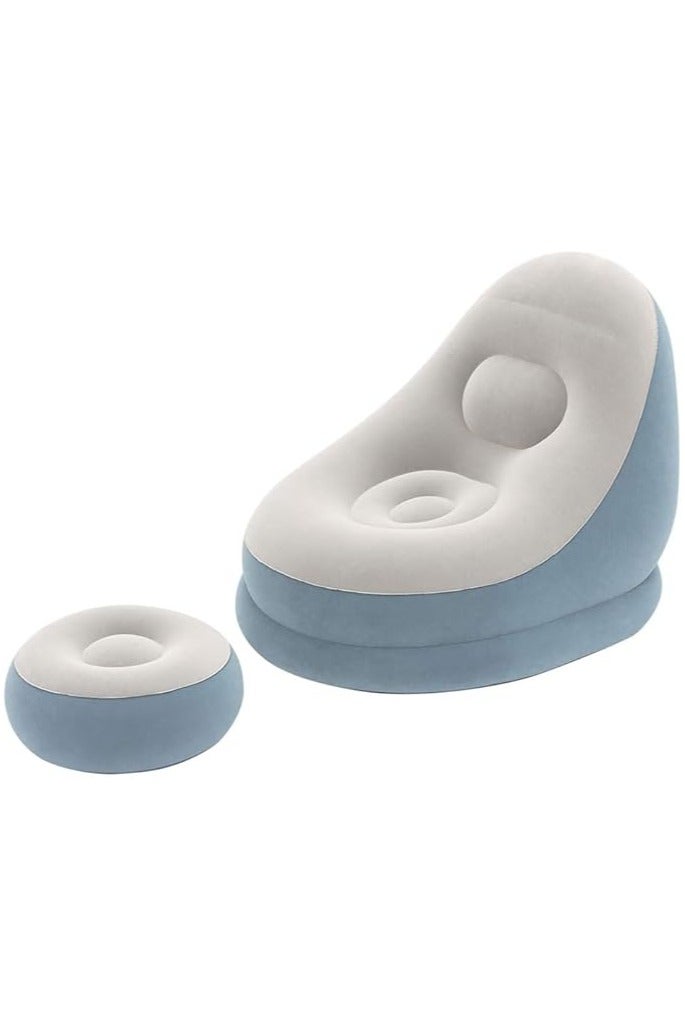Bestway Bestway Comfort Cruiser Inflate-A-Chair with Footrest 121x100x86cm, Assorted 1 Piece (Color May Vary) | Air Chair | Inflatable Chair for Indoor & Outdoor  - Image 2
