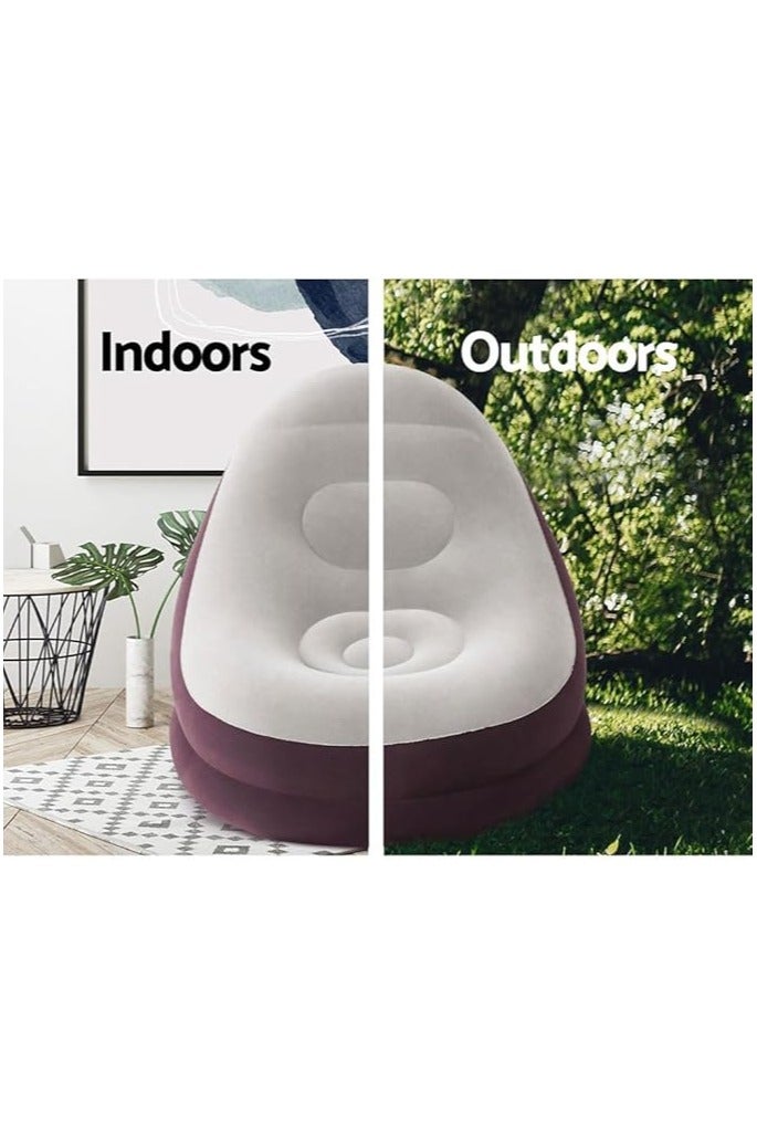 Bestway Bestway Comfort Cruiser Inflate-A-Chair with Footrest 121x100x86cm, Assorted 1 Piece (Color May Vary) | Air Chair | Inflatable Chair for Indoor & Outdoor  - Image 4