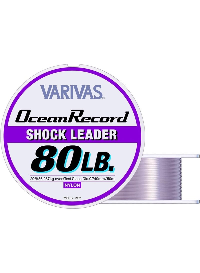 VARIVAS Ocean Record Shock Leader Nylon Fishing Line, 50m , 35lb to 300lb Test Leader Line, for Casting, Jigging, Trolling - Image 2