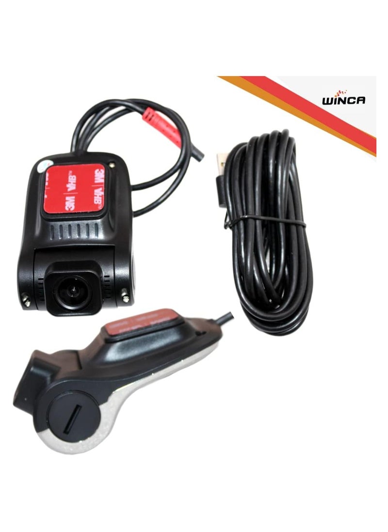 WINCA WINCA Dashcam 1080p full HD Car DVR USB Car Dashcam DVR Camera Wide angle Lens 24 Hours Parking Surveillance (USB U7)  - Image 3