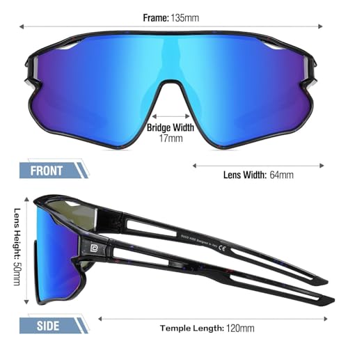 DUCO Kids Sunglasses Youth Baseball Sun Glasses Lightweight TR90 Frame UV400 Sports Cycling Shades for Boys Girls DK268 - Image 3