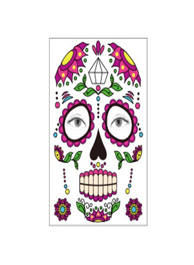 ملصقات وشم الوجه المؤقتة للهالوين، ملصقات مكياج الهالوين، ملصقات وشم الوجه على شكل حلوى لحفلات التنكر - Image 1